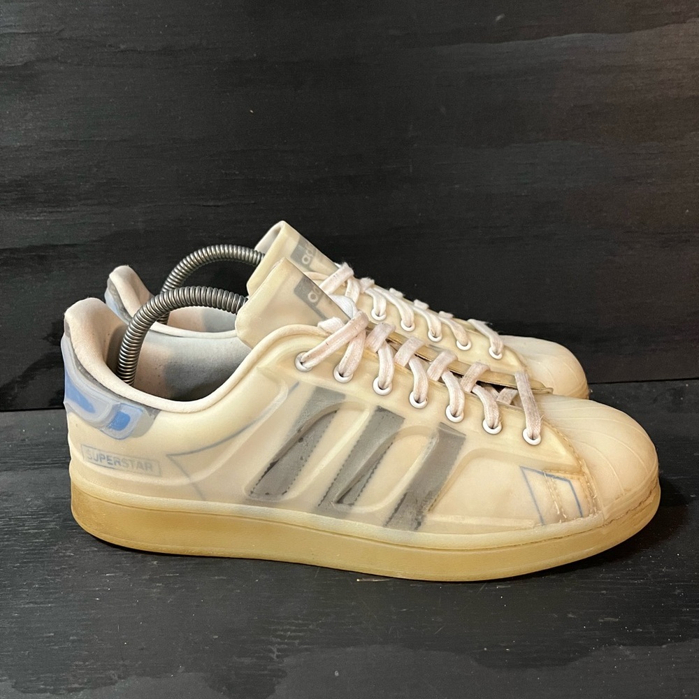 Adidas Superstar Futureshell Men’s Size 8.5 Translucent White Sneakers FX5551